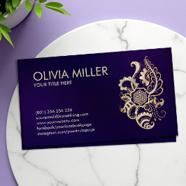 フラワー・オブ・ライフオーナメント – パールと金ゴールド 名刺