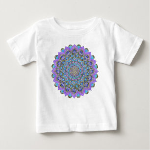 フラワー・オブ・ライフ - インド風マンダラ 2 ベビーTシャツ