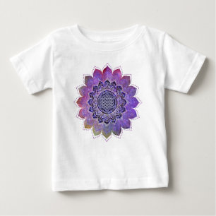 フラワー・オブ・ライフ - ビンテージスタイルのギャラクシー・スペース 1 ベビーTシャツ
