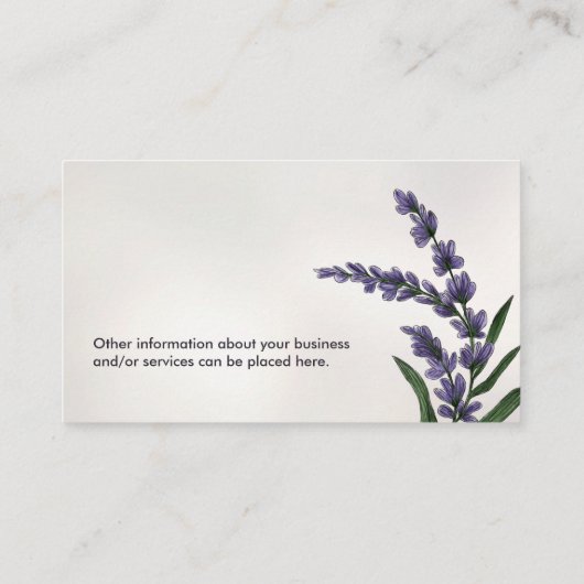 フラワー・オブ・ライフ・フローラオーナメント 名刺 (裏面)