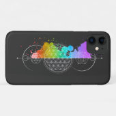 フラワー・オブ・ライフ - 神聖幾何学 - 月 - iPhone Case-Mate iPhoneケース (裏面(横))