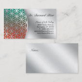 フラワー・オブ・ライフ・自然名刺銀 名刺 (正面/裏面)