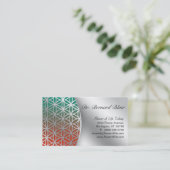 フラワー・オブ・ライフ・自然名刺銀 名刺 (スタンド正面)