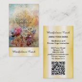 *~*フラワー・オブ・ライフAP92マッサージレイキゴールド聖域 名刺 (正面/裏面)