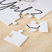 フラワー・ガールか。 パズルの暗いブロンドの女の子 ジグソーパズル (側面)