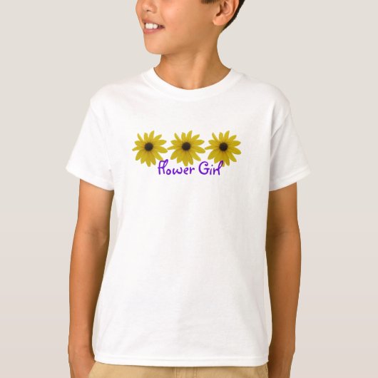 フラワー・ガールのヒマワリ Tシャツ (正面)