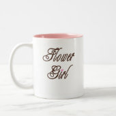 フラワー・ガールの上品な茶色 ツートーンマグカップ (左)