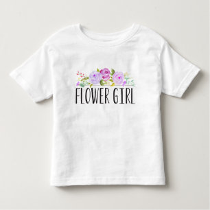 フラワー・ガールの紫色の幼児のティー の新婦付添人 トドラーTシャツ