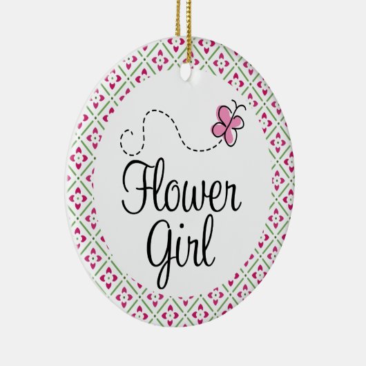 フラワー・ガールの結婚式の記念品のオーナメントのギフト セラミックオーナメント (右)
