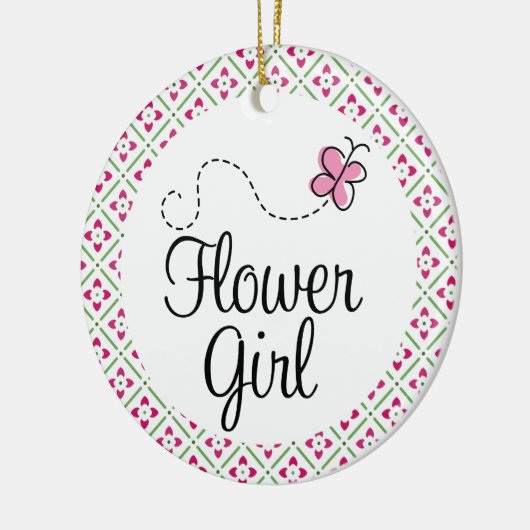フラワー・ガールの結婚式の記念品のオーナメントのギフト セラミックオーナメント (左)