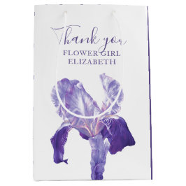 フラワー・ガールは結婚式のアイリス好意のギフトバッグ感謝していしています ミディアムペーパーバッグ