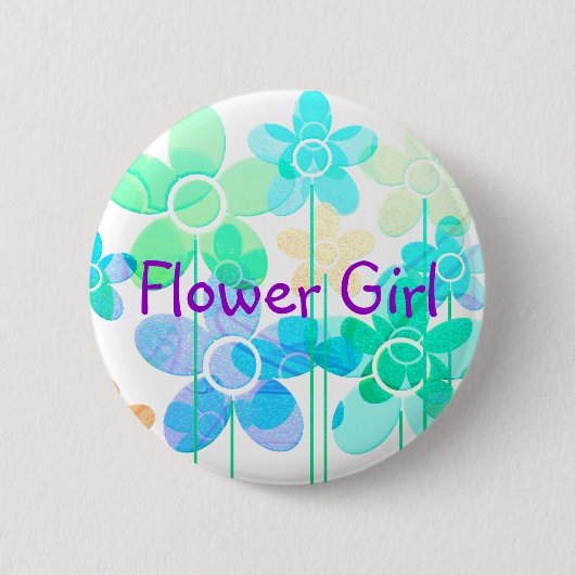フラワー・ガールボタンピン 缶バッジ (正面)