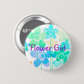 フラワー・ガールボタンピン 缶バッジ (正面&裏面)