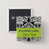 フラワー・ガールボタン 缶バッジ (正面&裏面)