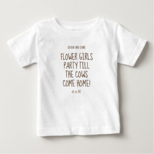 フラワー・ガール素朴な結婚シリーズTシャツ ベビーTシャツ