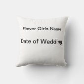 フラワー・ガール。ウェディングシャワーのギフトのMoJoの枕 クッション (裏面)