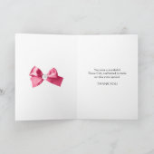 フラワー・ガール、花の技術カードありがとう サンキューカード (内部)