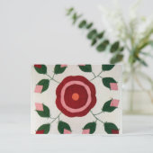 フラワー キルト ポストカード (スタンド正面)