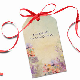 フラワー ギフト タグ | エレガントな水彩アート