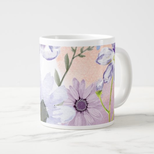 フラワー コーヒーマグ カワイイ 花柄 マグカップ (正面右)