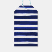 フラワー シルバー ネイビー ストライプ ブライズ シャワー サンクス ギフトタグ (裏面)