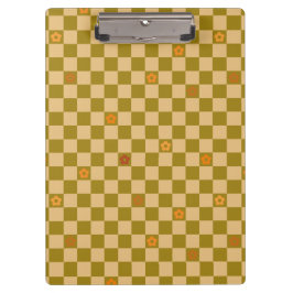 フラワー チェッカーパターン No. 02 クリップボード