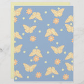 フラワー&バタフライスクラップブック紙 (正面/裏面)