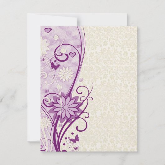 フラワー&バタフライベビーシャワー招待状 招待状 (正面)