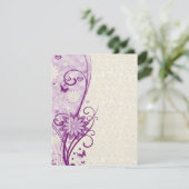 フラワー&バタフライベビーシャワー招待状 招待状 (スタンド正面)