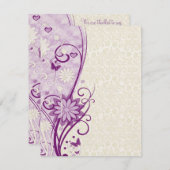 フラワー&バタフライベビーシャワー招待状 招待状 (正面/裏面)