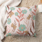 フラワー&バタフライボホスタイル装飾用クッション クッション (ブランケット)