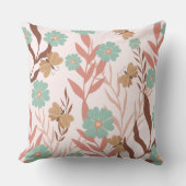 フラワー&バタフライボホスタイル装飾用クッション クッション (正面)