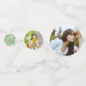 フラワー&バタフライ誕生日テーブル紙吹雪 コンフェッティ (正面)