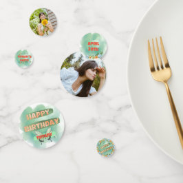 フラワー&バタフライ誕生日テーブル紙吹雪 コンフェッティ