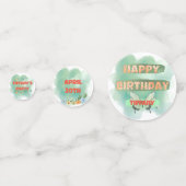 フラワー&バタフライ誕生日付/フォトテーブル紙吹雪 コンフェッティ (裏面)