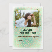 フラワー&バタフライ誕生日招待状 招待状 (裏面)