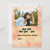 フラワー＆バタフライ　あなたの写真を添えて　招待状 招待状 (裏面)