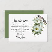 フラワー&バード葬儀サンキューカード エンクロージャーカード (正面/裏面)