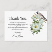 フラワー&バード葬儀サンキューカード エンクロージャーカード (正面)