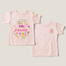 フラワー・パワー "ガール・パワー" 子供用Tシャツ