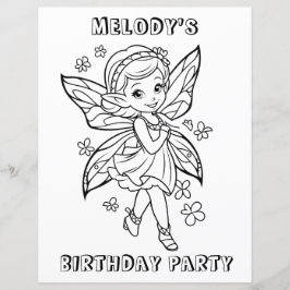 フラワー・フェアリーの誕生日パーティーのぬりえ活動