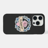 フラワー フェミニスト iPhone 15 Pro カバー (裏面横)