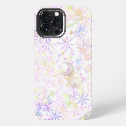 フラワー プリント iPhone カー iPhoneケース (裏面)