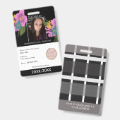 フラワー ホームスクーリング 先生 ID バッジ (正面＆裏面)