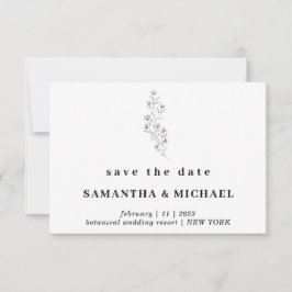 フラワー ボーホー クリア インドゥィー セーブ・ザ・デート ウェディング 招待状