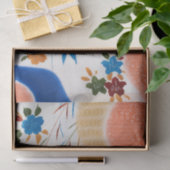 フラワー&ランニングデザインの水日本の 薄葉紙 (ギフト)