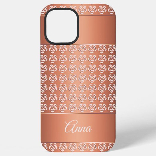 フラワー 柄 iPhoneケース (裏面)