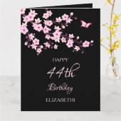 フラワー 桜の花 ハッピーバースデー カード (黄色い花)