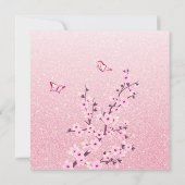 フラワー 桜 ピンクの輝き 誕生日 招待状 (裏面)