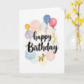 フラワー 誕生日お祝いカード カード (黄色い花)